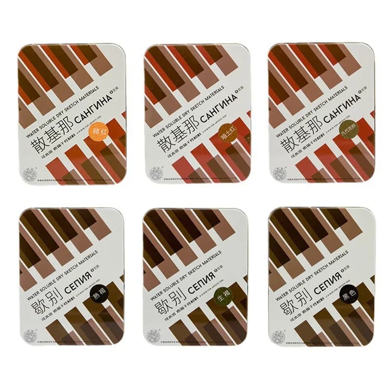 Sketch Charcoal Stick Set Professional Sketch Painting Pastel Stick Diameter 10/18mm Water-soluble Toner Pencil for Artists