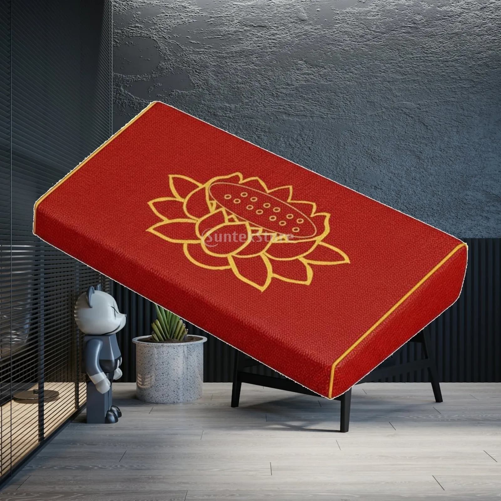 Elegant Sloped Meditation Cushion for Back Pain Relief Firm Coir Core Linen Cover with Zipper for Easy Cleaning and Focus