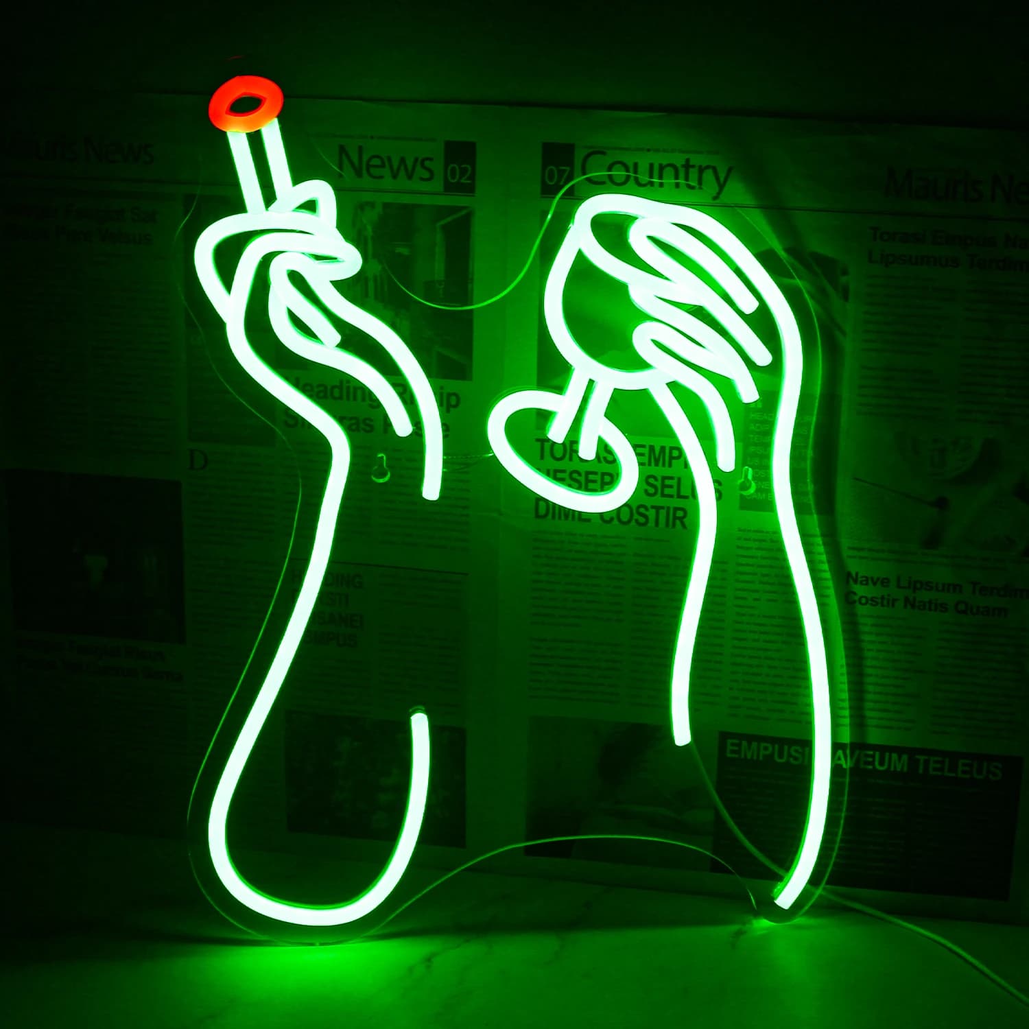 Fumo e bere insegna al Neon per la decorazione della parete luci a LED verdi segno Bar Party Pub Room Decoration Light Up Signs lampada di alimentazione USB