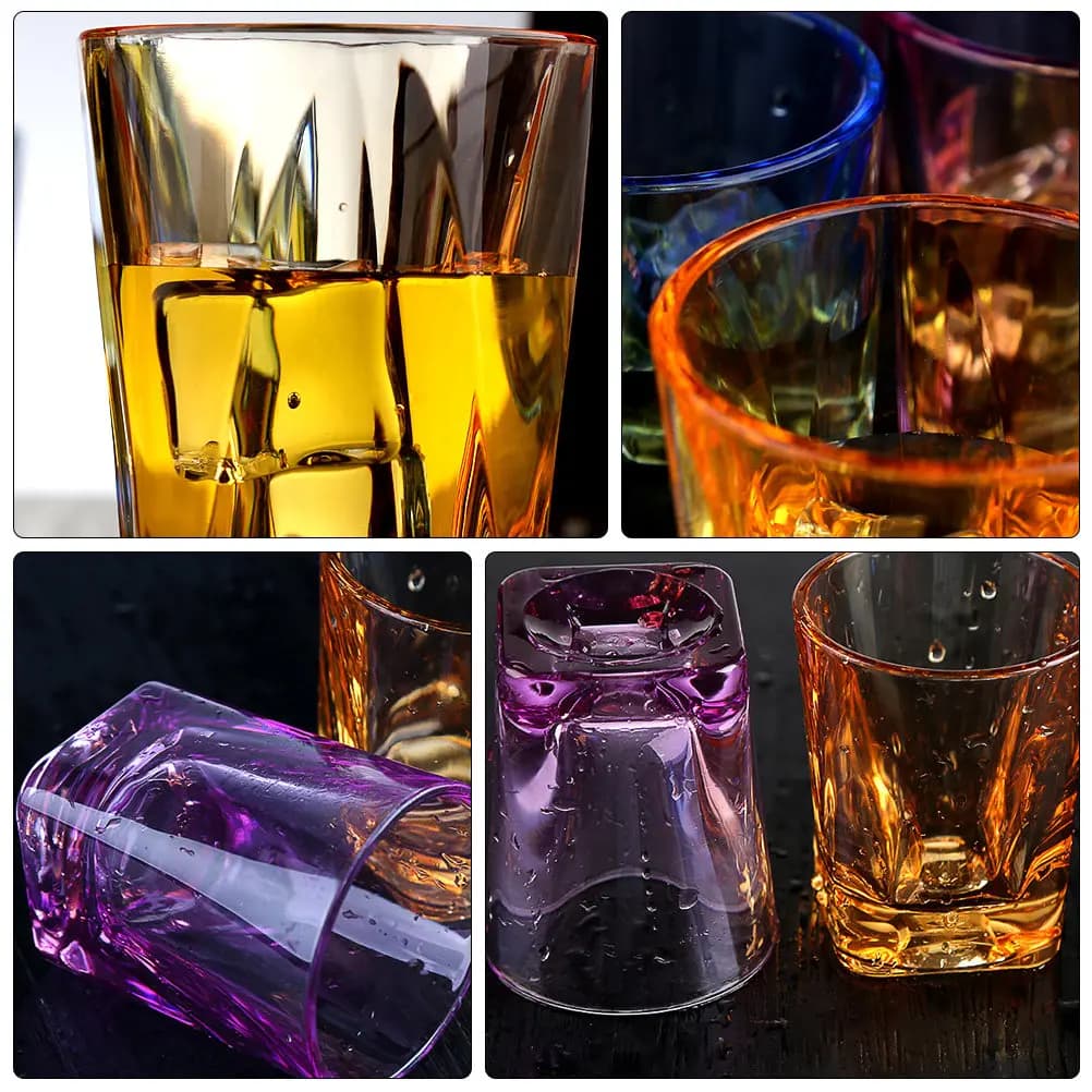 Tazza da birra in acrilico da 3 pezzi, corpo trasparente, design creativo, impugnatura comoda, decorazione per bar, tazza da birra, tazza per acqua