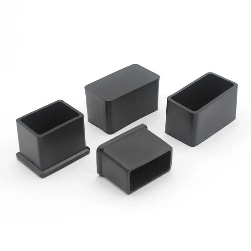 1 ~ 3 pezzi Tappi per gambe quadrati in PVC nero antiscivolo Copri piedi da tavolo Calzini Cuscinetti protettivi per pavimenti Spine Piedini livellanti per mobili Tappetino