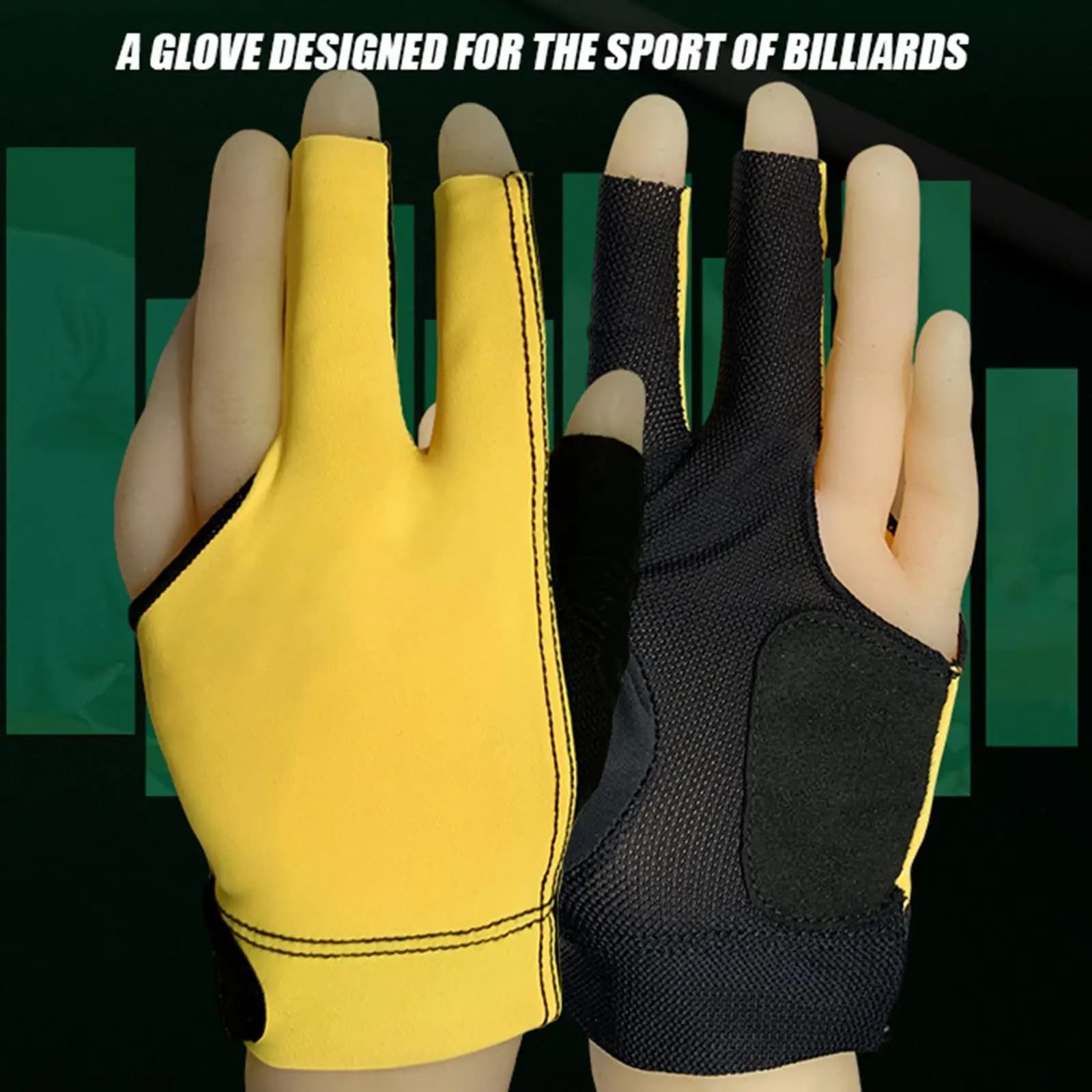 Three Fingers Billiard Glove Snooker Cue Gloves Elastic Nonslip Practice Gym Separate Finger Gloves Pool Cue Gloves