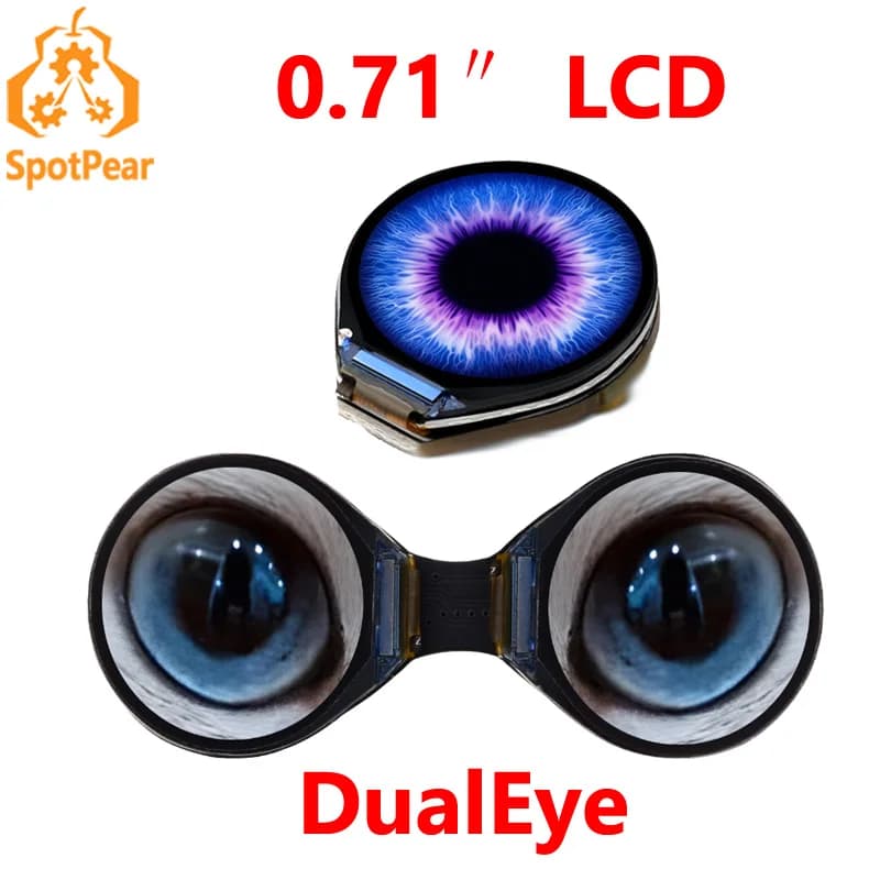 Waveshare Module LCD Display Double Eye Roll 0,71 inch SPI Option 160×160 65K Colors for Arduino Raspberry Pi ESP32 Pico STM32