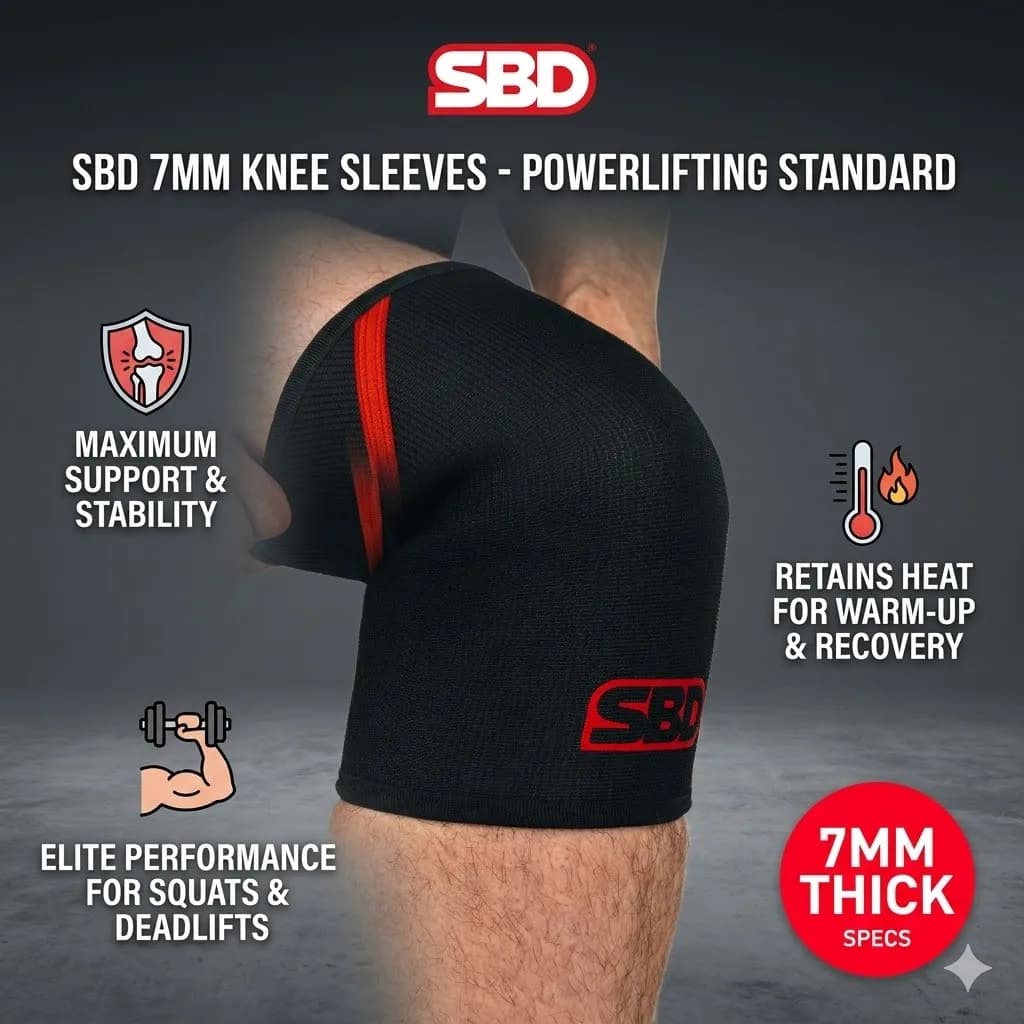 SBD New CR Professional 7mm Thick Knee Sleeve For Weightlifting Powerlifting Squats Gym Knee Brace Wrap Support Men Women