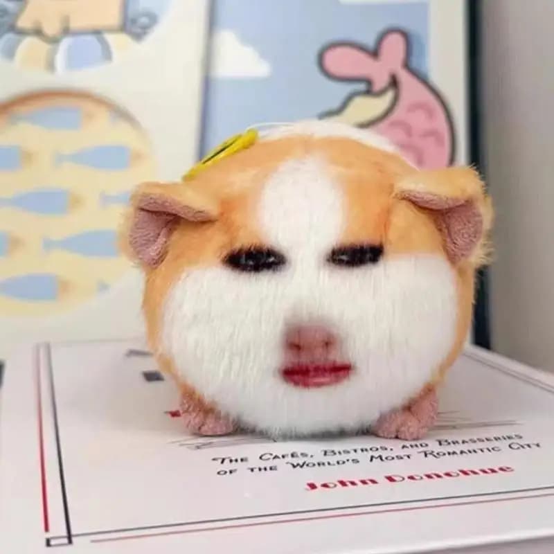1 Pezzo Portachiavi con Simpatico Animale di Peluche, Ciondolo Creativo e Divertente a Forma di Maialino Olandese, Morbido e Soffice, Bambola di Maiale Cartone Animato, Regalo di Compleanno