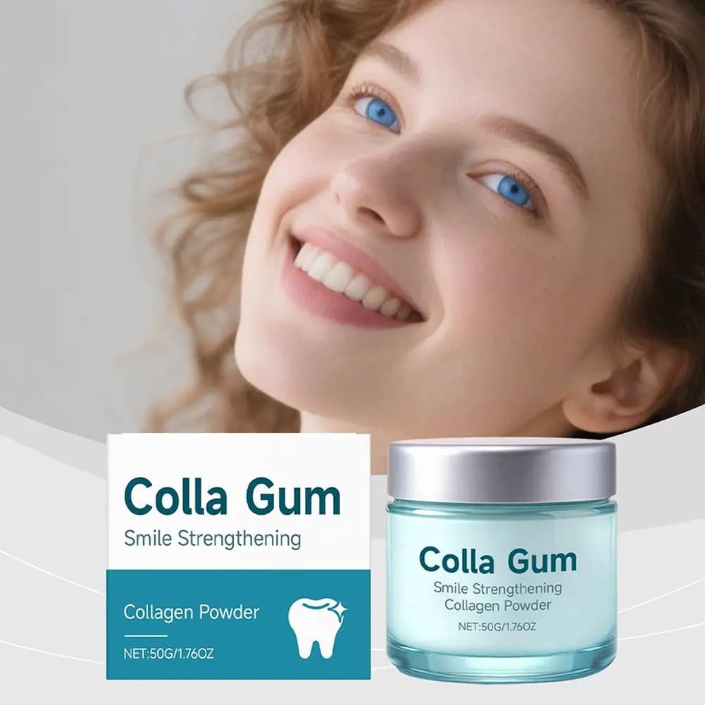 Collagen Tooth Powder 50g Hydroxyapatite Sodium Bicarbonate Oral Cleaning Powder Smile Care Daily Dental Hygiene