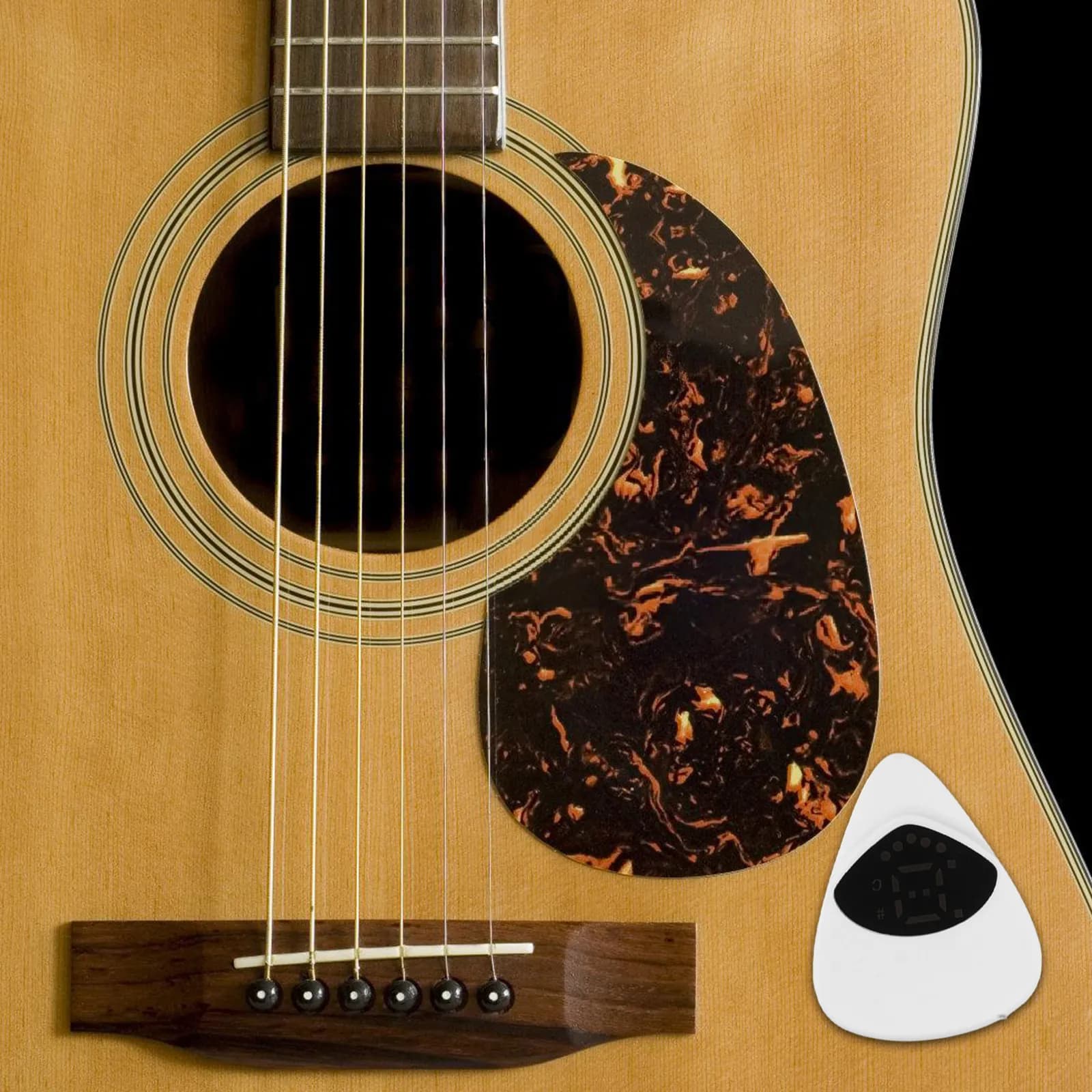 Accordatore per Chitarra a Forma di Plettro, Compatto, per Chitarra Acustica ed Elettrica, Alta Precisione, Strumento di Accordatura in Metallo per Palcoscenico
