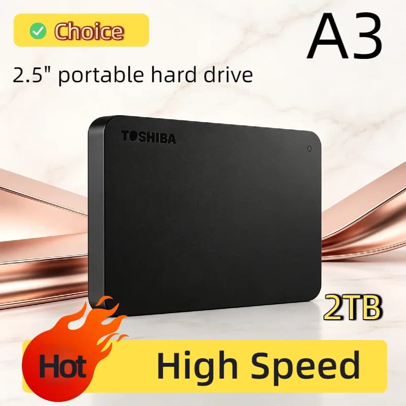 A3 OEM Toshiba Espansione 500GB 1TB 2TB USB3.0 Box Disco Rigido Esterno Portatile da 2,5 Pollici per Dati Efficienti
