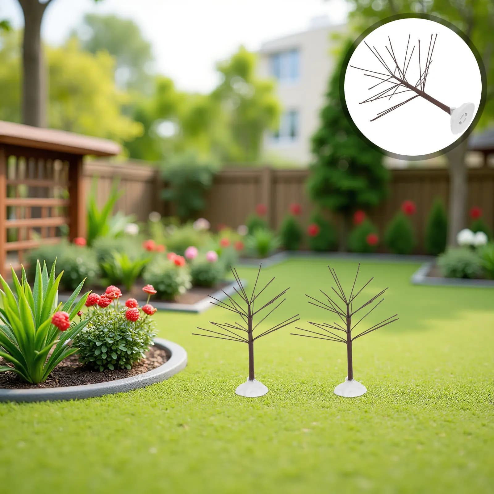 10 Pezzi Piante Artificiali Invernali Realistiche, Piccole Piante Finte per Diorami, Accessori per Natale e Autunno