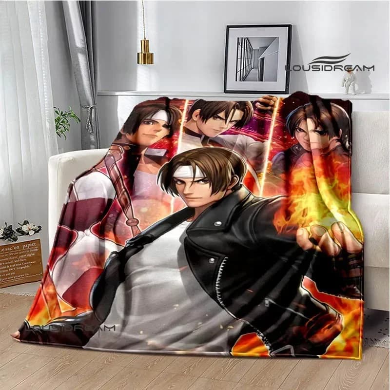 Gioco 3D KING OF FIGHT Coperta stampata con cartoni animati Coperte in flanella calda Coperte morbide e confortevoli per il letto Regalo di compleanno