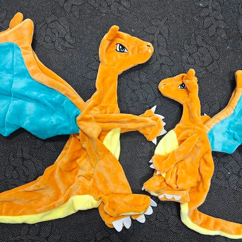 30-100CM Pokemon Charizard Holster Plush Not Stuffed Plush Skins Cute Cartoon Dragon Dolls Semi-finished Leather Case Kids Toys