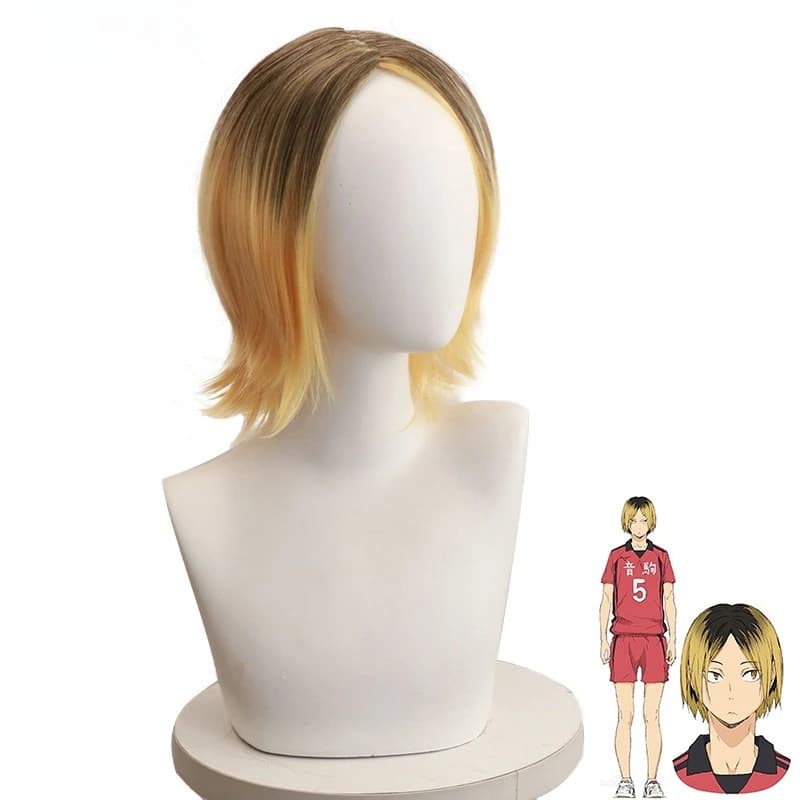 Volleyball boys!! Single claw grinding wig Cosplay wig with special gradient with upper central line Internal pink net