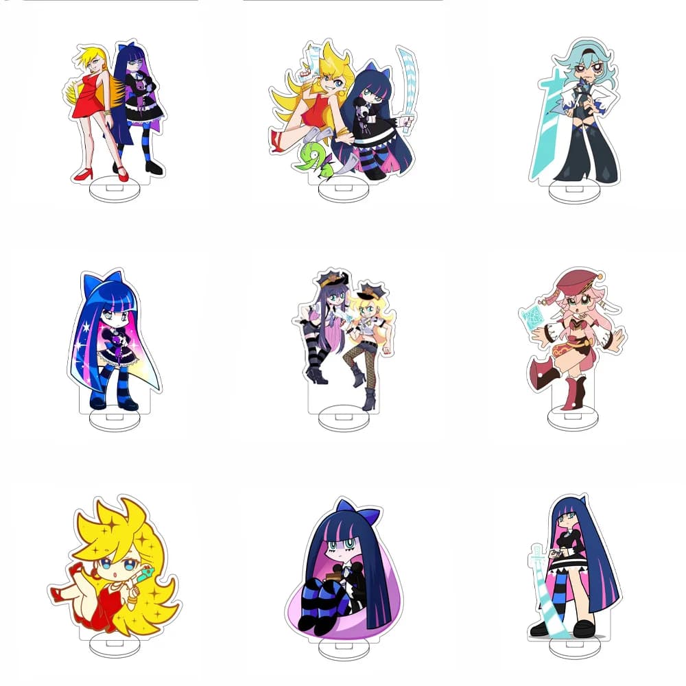 10CM Anime Panty Calza con reggicalze Figura Stand Modello Panty Anarchia/Calza Anarchia Carino Decorazione da scrivania In piedi Segno Regali