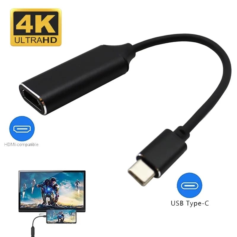 Adattatore da USB-C a HDTV, convertitore da USB-C a HDMI 8K, cavo compatibile con HDMI per PC, laptop, tablet, TV, MacBook Pro, proiettore