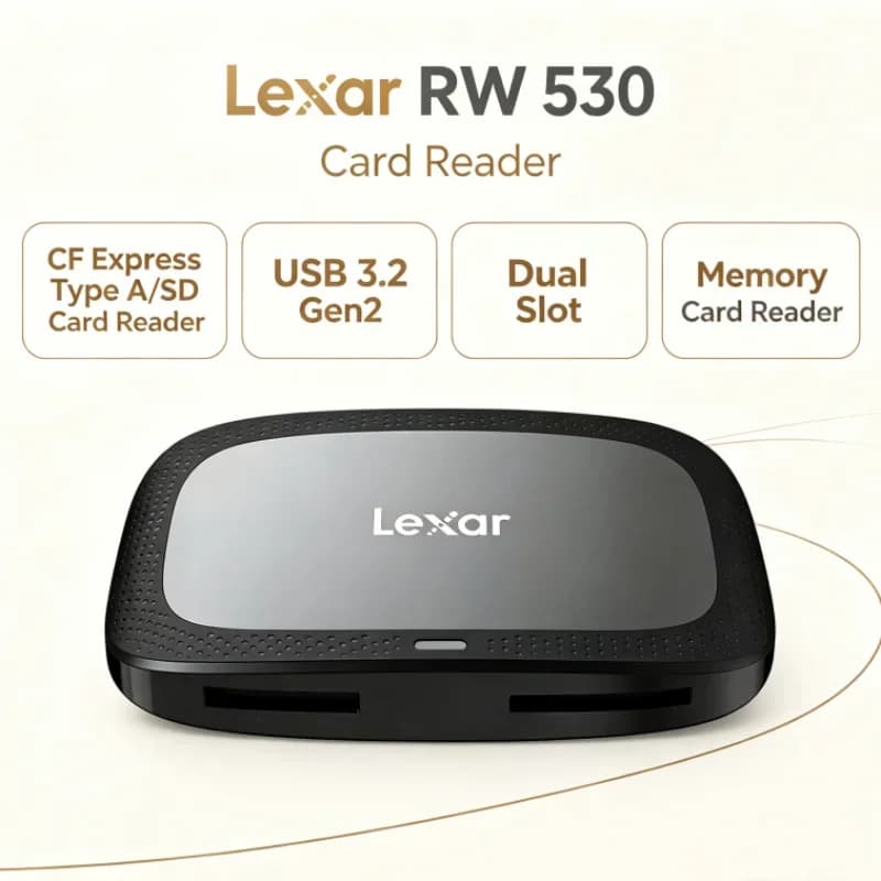 Lexar CFexpress Type A / SD Memory Card Reader RW530 Dual Slot USB 3.2 Gen2 SD Card Reader CFA Max 900MB/s