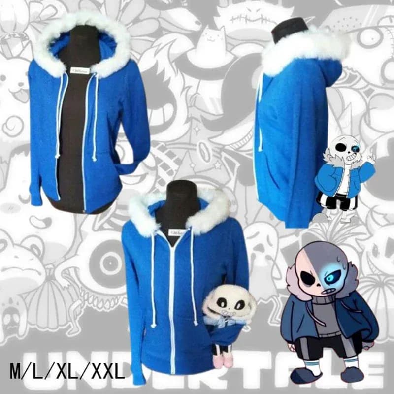 2025 Gioco cosplay di Halloween Sans Undertale Felpe con cappuccio Cosplay COOL Maschera in lattice Giacca SKELETON Plus Felpe con cappuccio in velluto Felpa Hallow