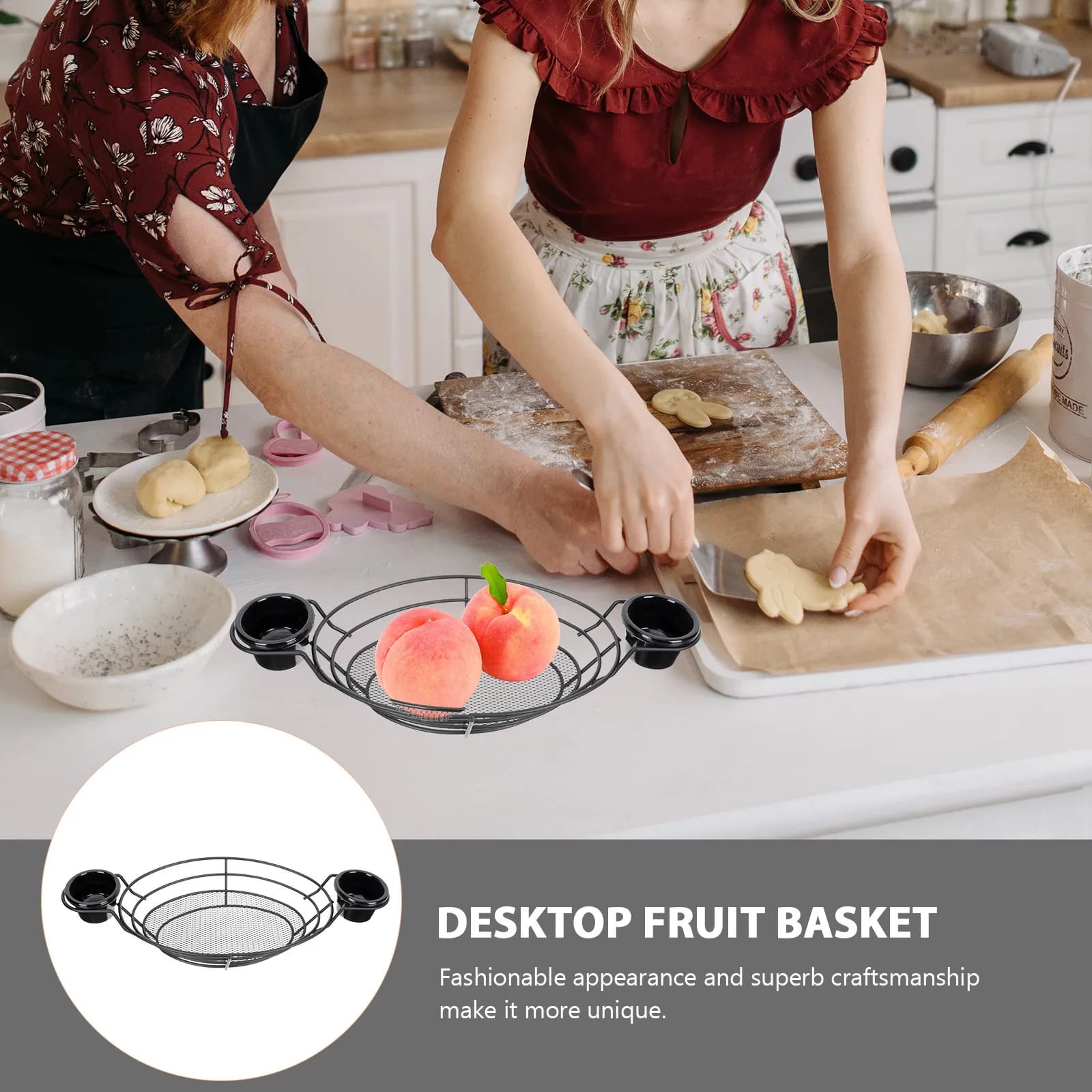 1Set Fashionable Iron Snack Basket Food Presentation Holder for Burger Desserts Dried Fruits Home Accessory Cooking