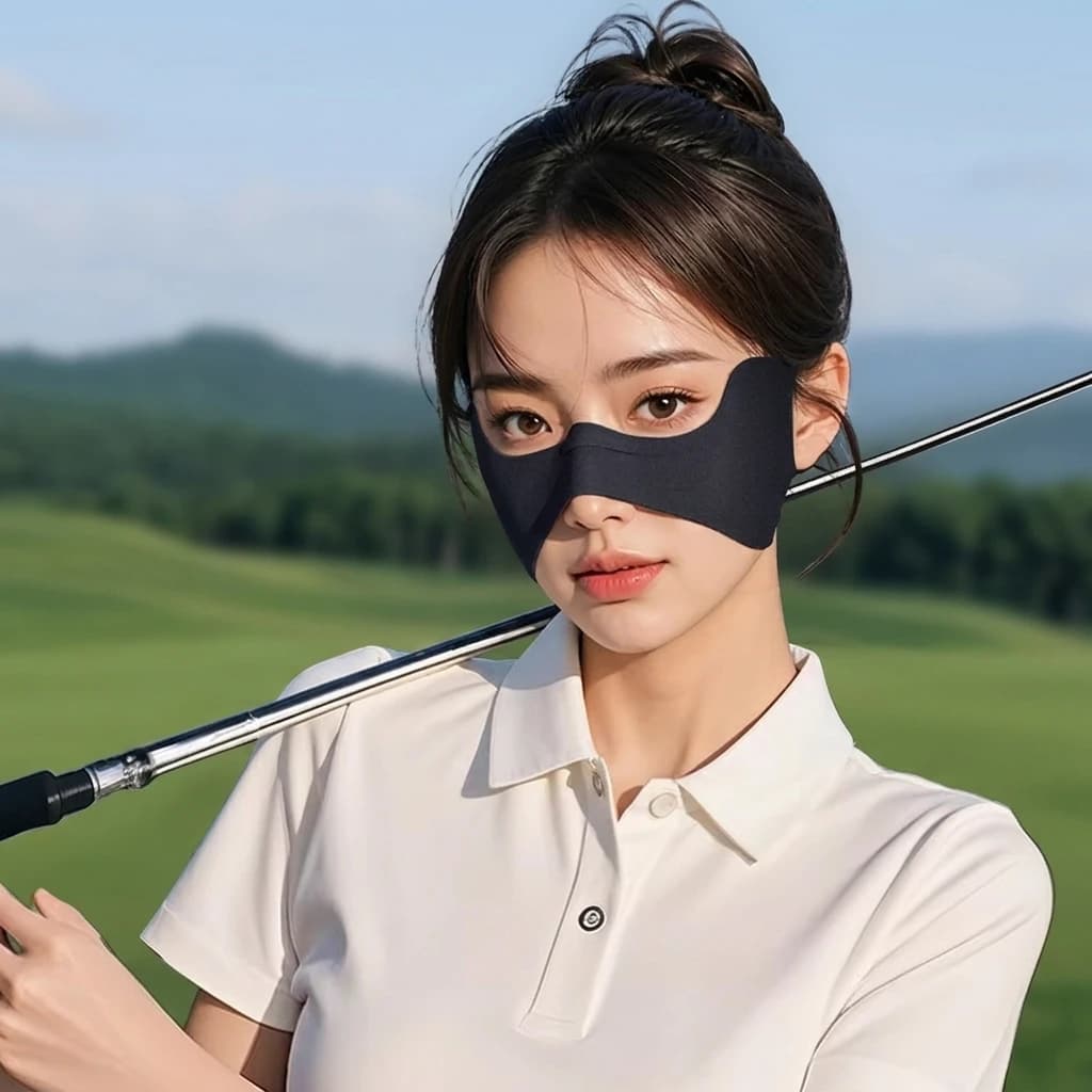 Summer Breathable Butterfly Ear Hook Sun Protection Mask Lightweight Mesh Nose Mouth Ventilation for Running Cycling Golf Adults