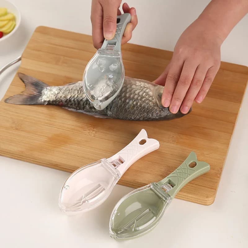 1/10PCS Fish scale scraper Fish skin brush Seafood tools Quick removal Fish scraper Cleaning knife Kitchen accessories