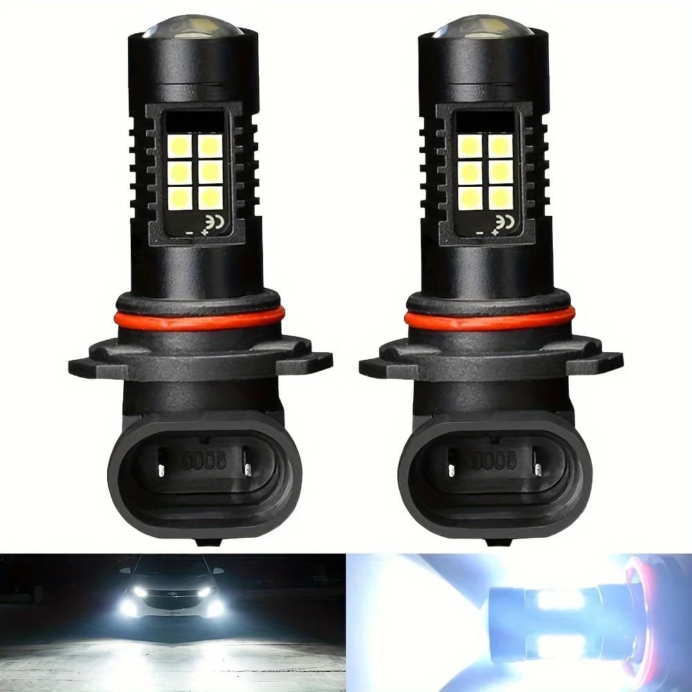 2 pezzi H10 9145 9140 9005 HB3 9006 HB4 21SMD LED fendinebbia lampadine per auto lampada di guida 6000K luce di guida super bianca