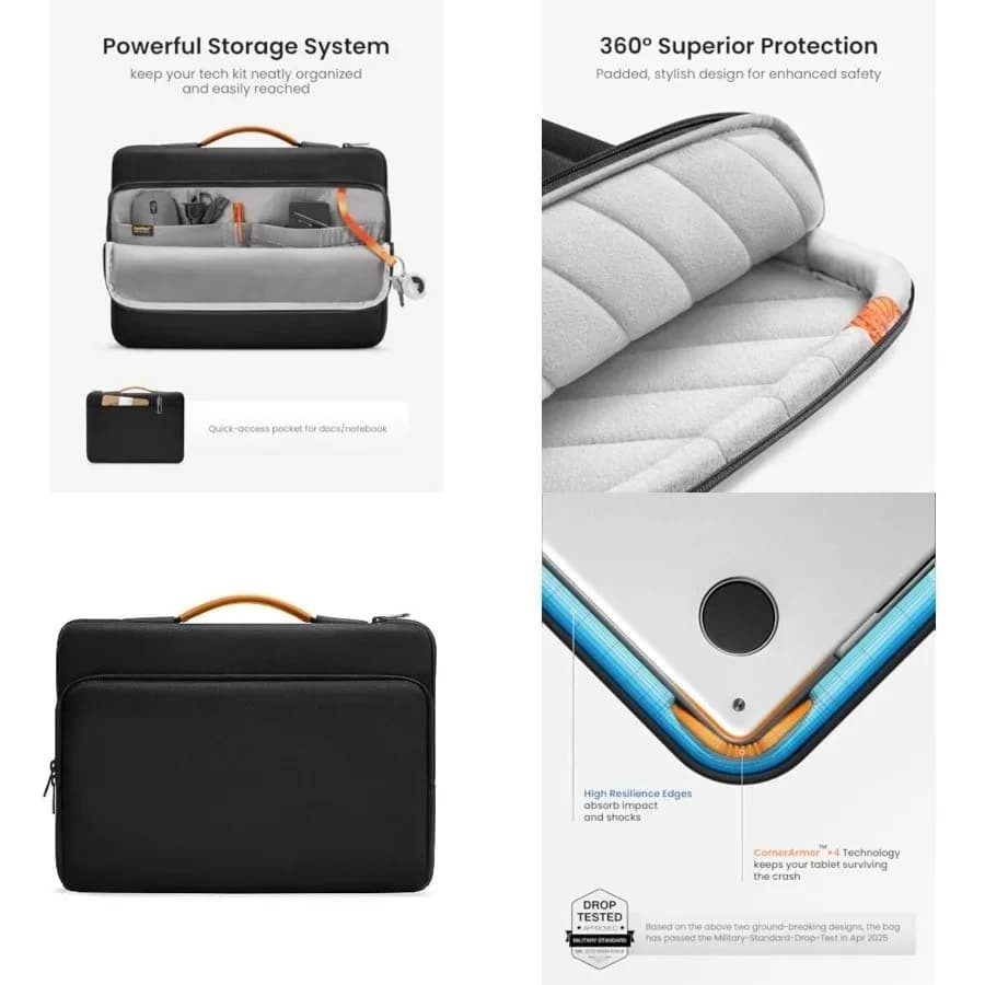 360 Protective Laptop Carrying Bag for The New Razer Blade Pro 17, HP Envy Laptop 17 Inch, Dell Inspiron 17 3000, ASUS ROG Zephyrus S 17.3 Inch, Notebook Bag with Accessory Pocket
