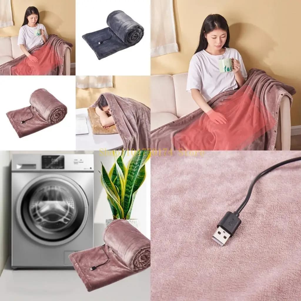 Coperta riscaldante USB Tappetino riscaldante caldo Scialle riscaldante elettrico Regalo per uomo Donna top vendita