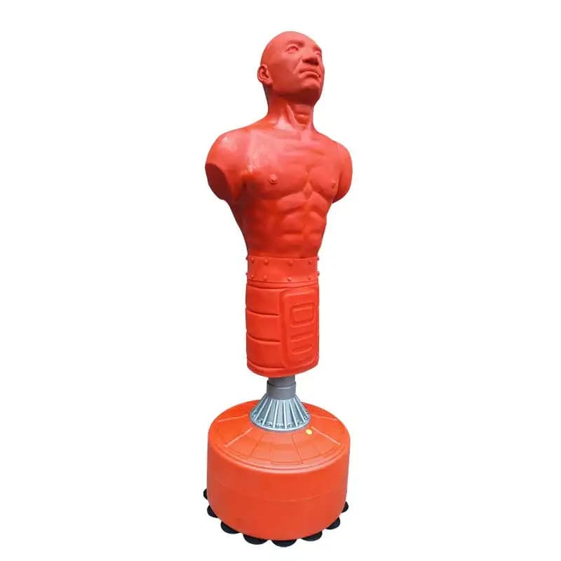 PU leather boxing bag silicone mannequin with custom logo with sand filling for humanoid martial arts target