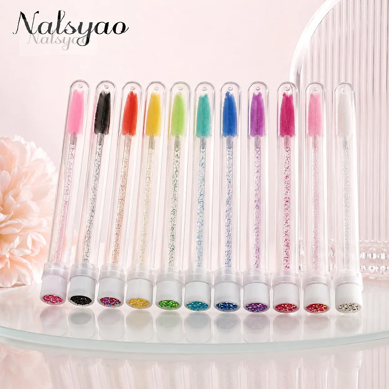 50pcs Disposable Eyelash Brushes Extension Tube Mascara Wands Reusable Applicator for Eyelash