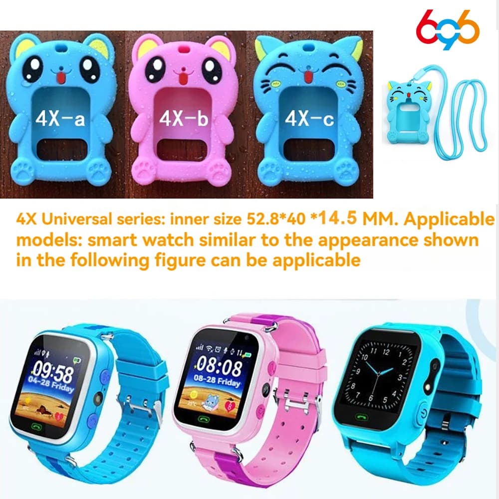 Braccialetto appeso al collo custodia protettiva universale per bambini Smart Watch ciondolo in Silicone per bambini custodia protettiva per orologi