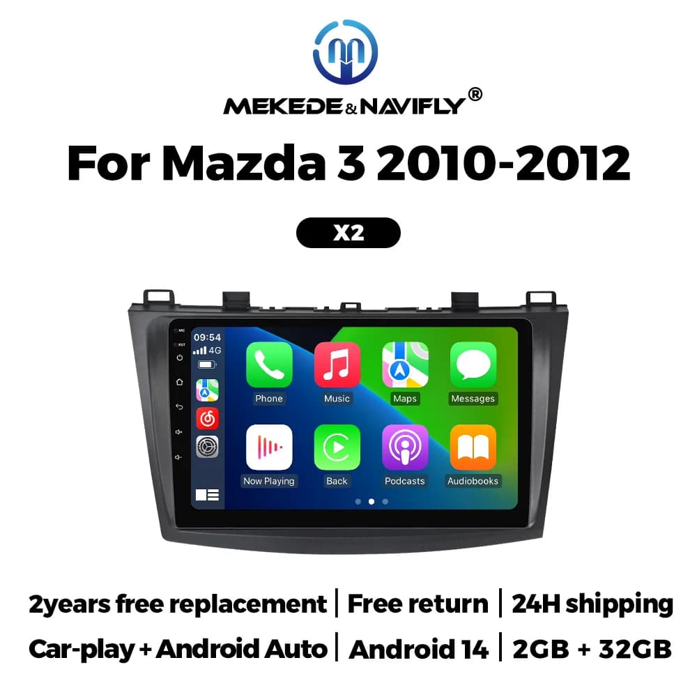Autoradio Multimediale NaviFly Android 14 per Mazda 3 2004-2013 Mazda Axela GPS Stereo Auto Wireless Carplay 2Din Lettore Unità Principale
