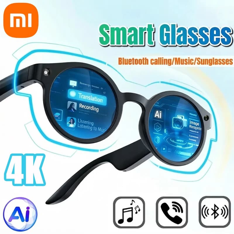 Nuovi Occhiali Intelligenti Xiaomi con Telecamera Wireless, Registrazione WiFi, 4K 8MP, Traduzione AI e Stabilizzazione