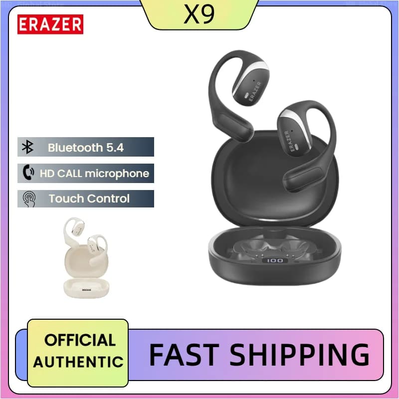 Original wireless headphones ERAZER X9 OWS HiFi Stereo Sports Bluetooth headphones open with microphone Noise reduction of calls Waterproof