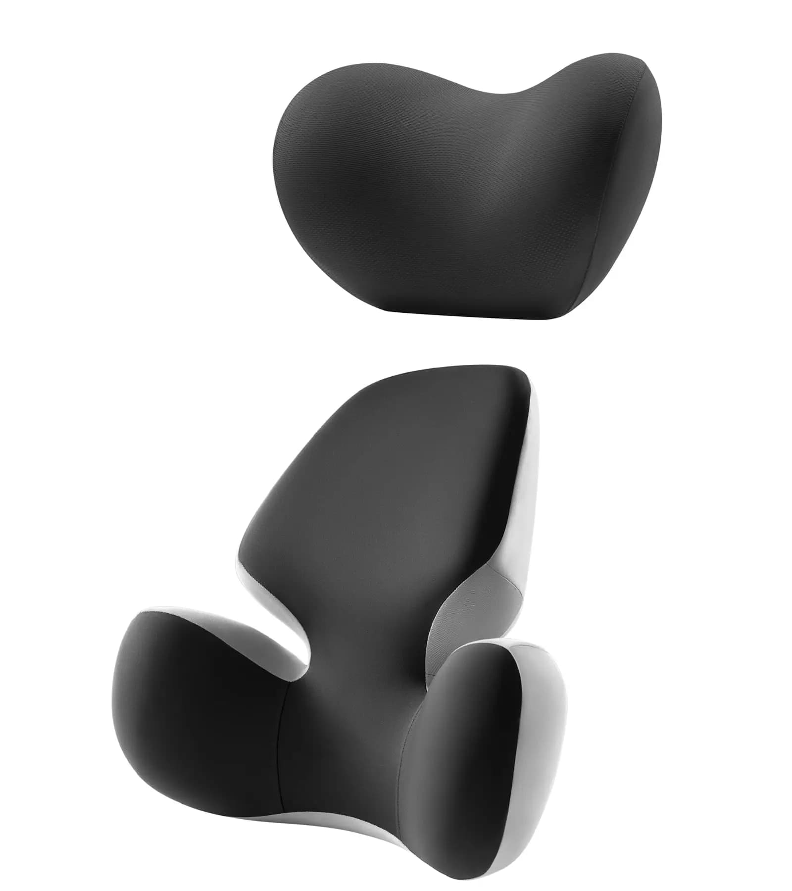 Cuscino ergonomico in memory foam per supporto lombare e cuscino poggiatesta per auto con rivestimento lavabile