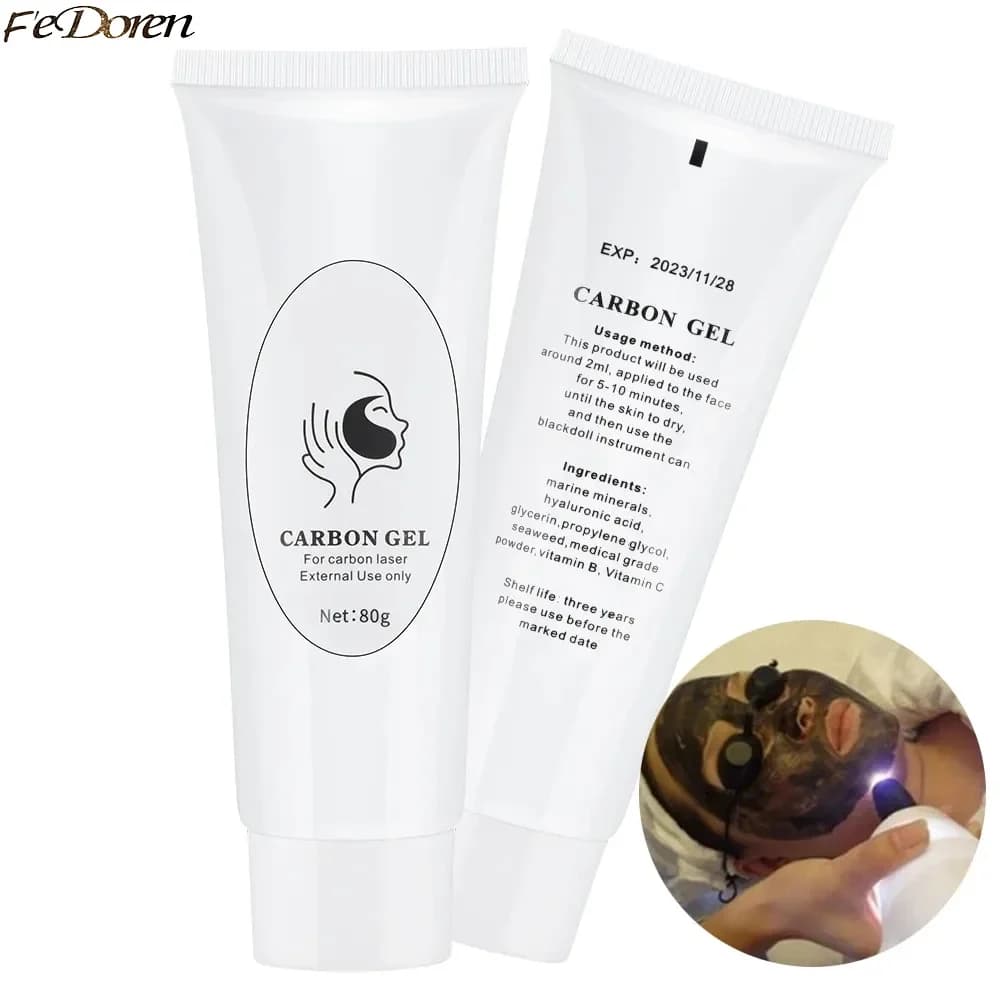 Gel peeling al carbonio da 80 ml per la rigenerazione della pelle Cura della pelle del viso Maschera nera per la pulizia profonda del viso per nano carbone attivo al laser