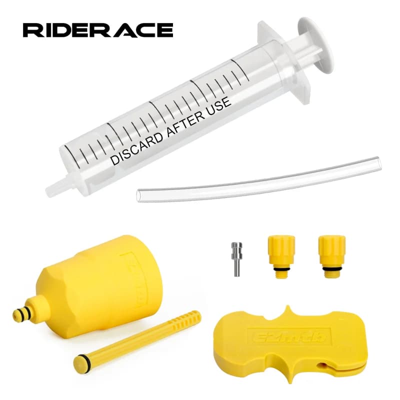Kit di spurgo freni per bicicletta Shimano, set di attrezzi per spurgo freni a disco idraulici, imbuto, tappo olio, strumenti di riparazione per bici da strada e mountain bike