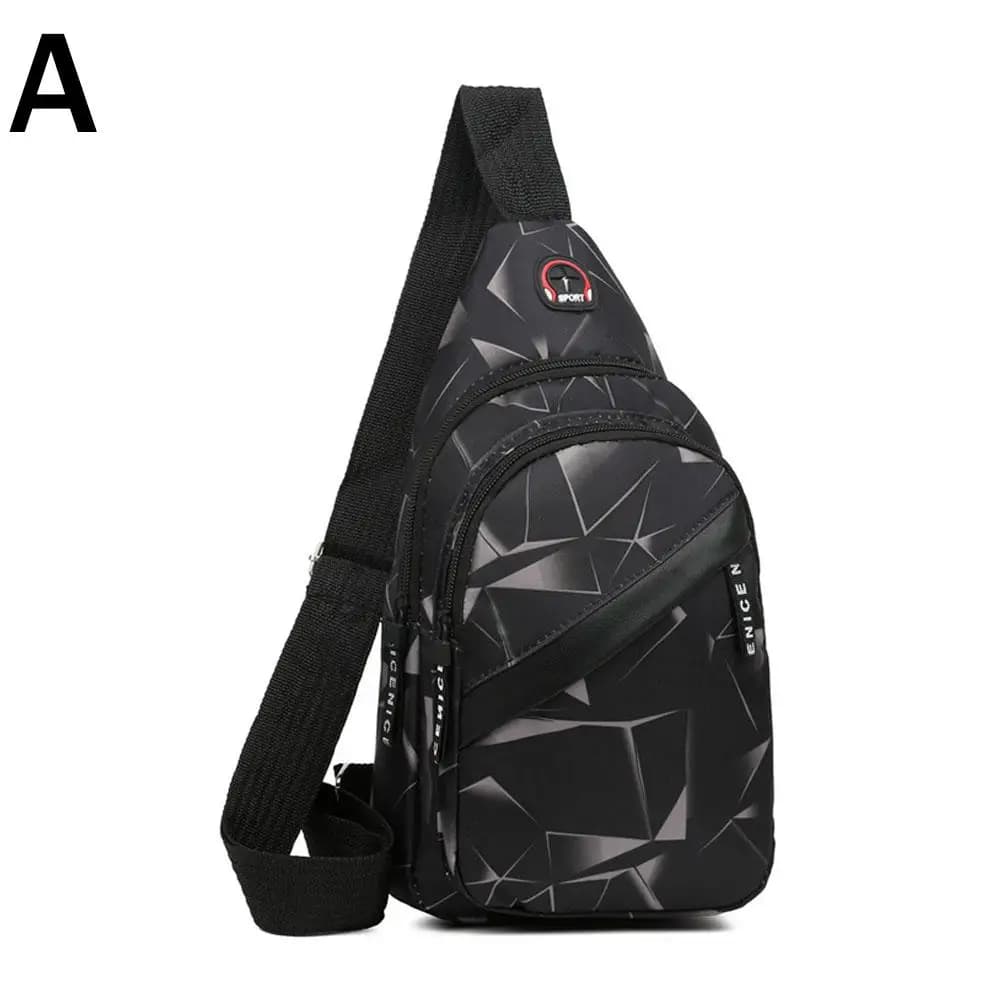 Men Waterproof Chest Bag Sling Crossbody Bag Portable Trendy Sports Multifunctional Lightweight Outdoor Travel Shoulder Mini Bag