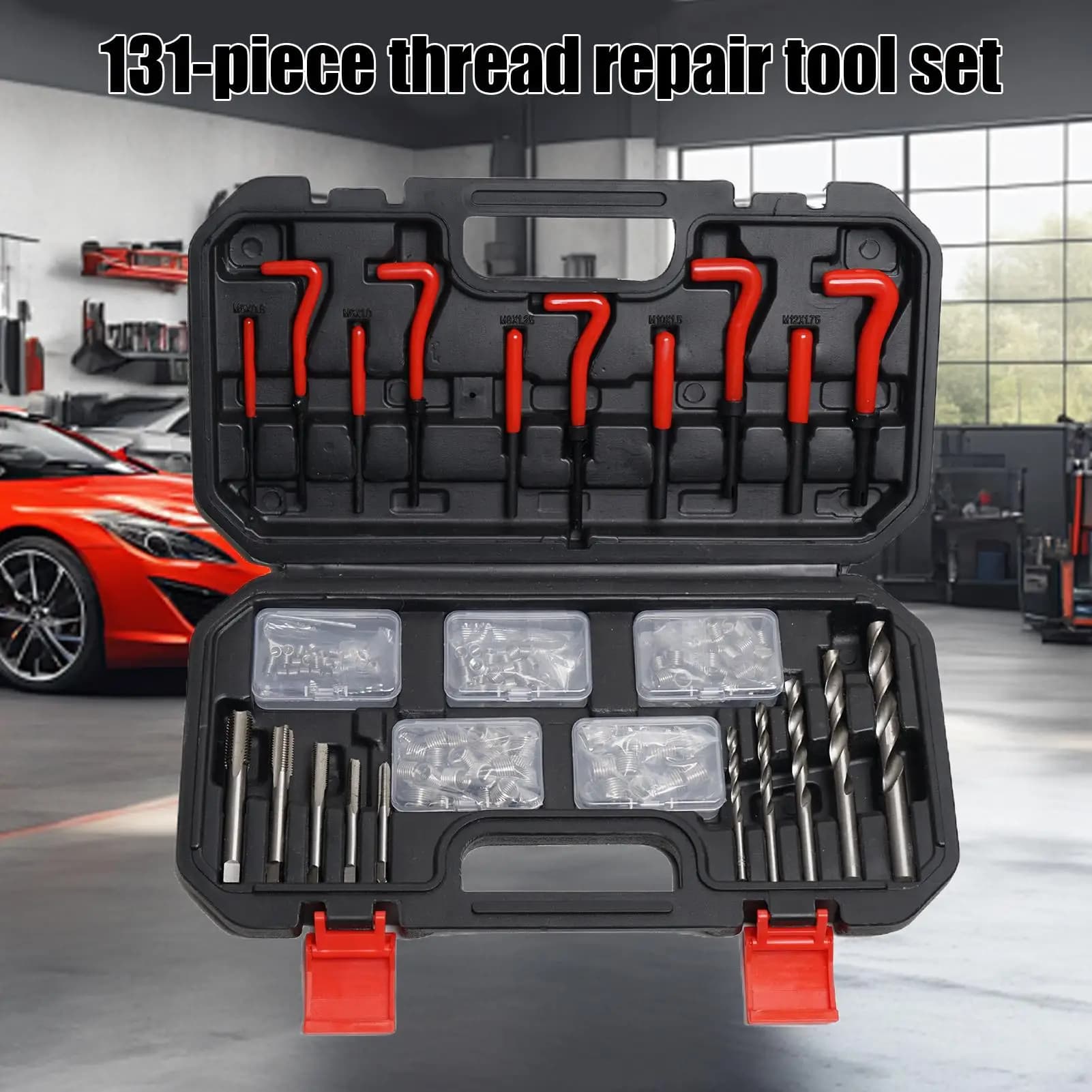 Metric Helicoil Kit Thread Repair Kit Heavy Duty Professional Wire Thread Inserts Screw Thread Chaser Set For Industrial Vehicle