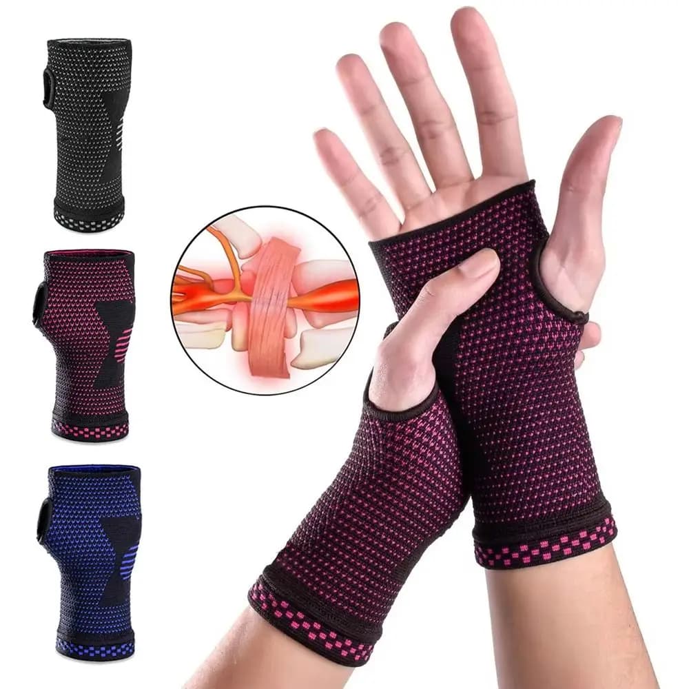 Guanto a Compressione Elastico Durevole per Polso, Manicotto di Supporto a Pressione in Nylon, Fascia per Polso Fitness per Uomini e Donne
