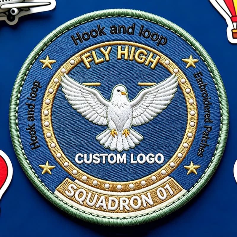 Toppe Ricamate Personalizzate con Logo, Qualsiasi Dimensione, con Velcro o da Cucire, Termoadesive per Abbigliamento, Giacche, Borse, Cappelli, Decorazioni Fai da Te