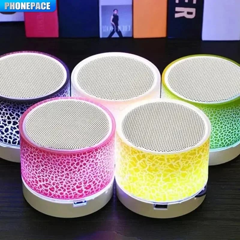 PHONEPACE A9 Altoparlante Bluetooth Mini Crack LED Scheda SD Subwoofer USB Colonna sonora musicale MP3 portatile per PC Telefono cellulare ecc.