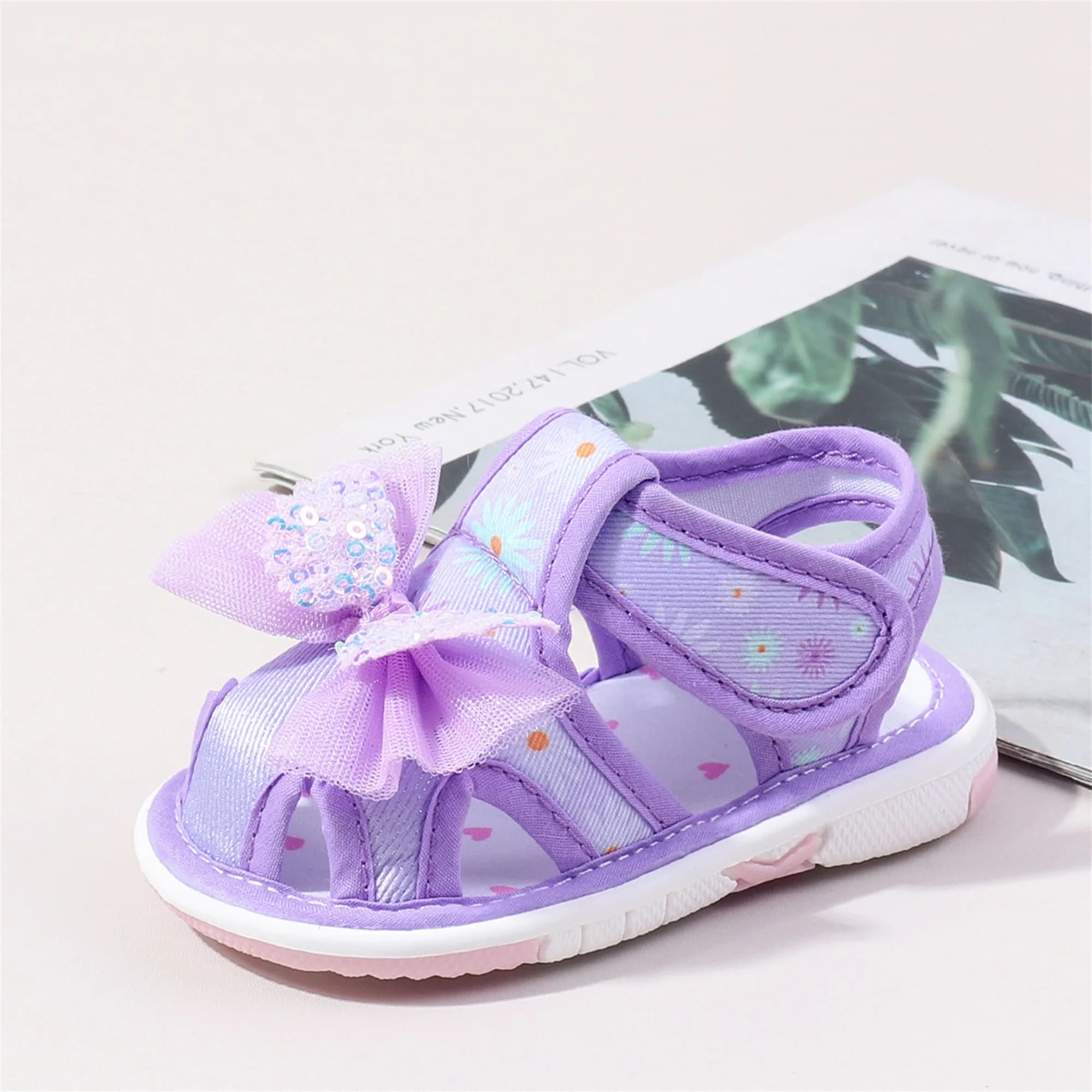 Adorabili sneakers slip-on con stampa floreale per bambine, eleganti, leggere e traspiranti, scarpe casual per l'estate