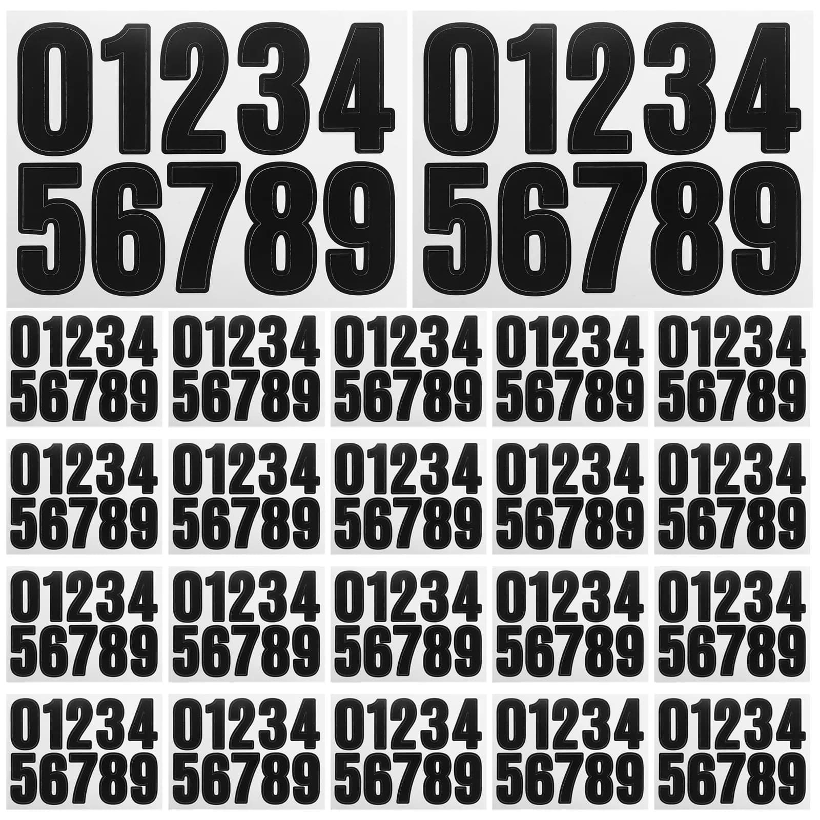 50Sheets Self-Adhesive Number Labels Vinyl Office Index Stickers 4Cm Weatherproof Bold Numbers for File Folder Identification