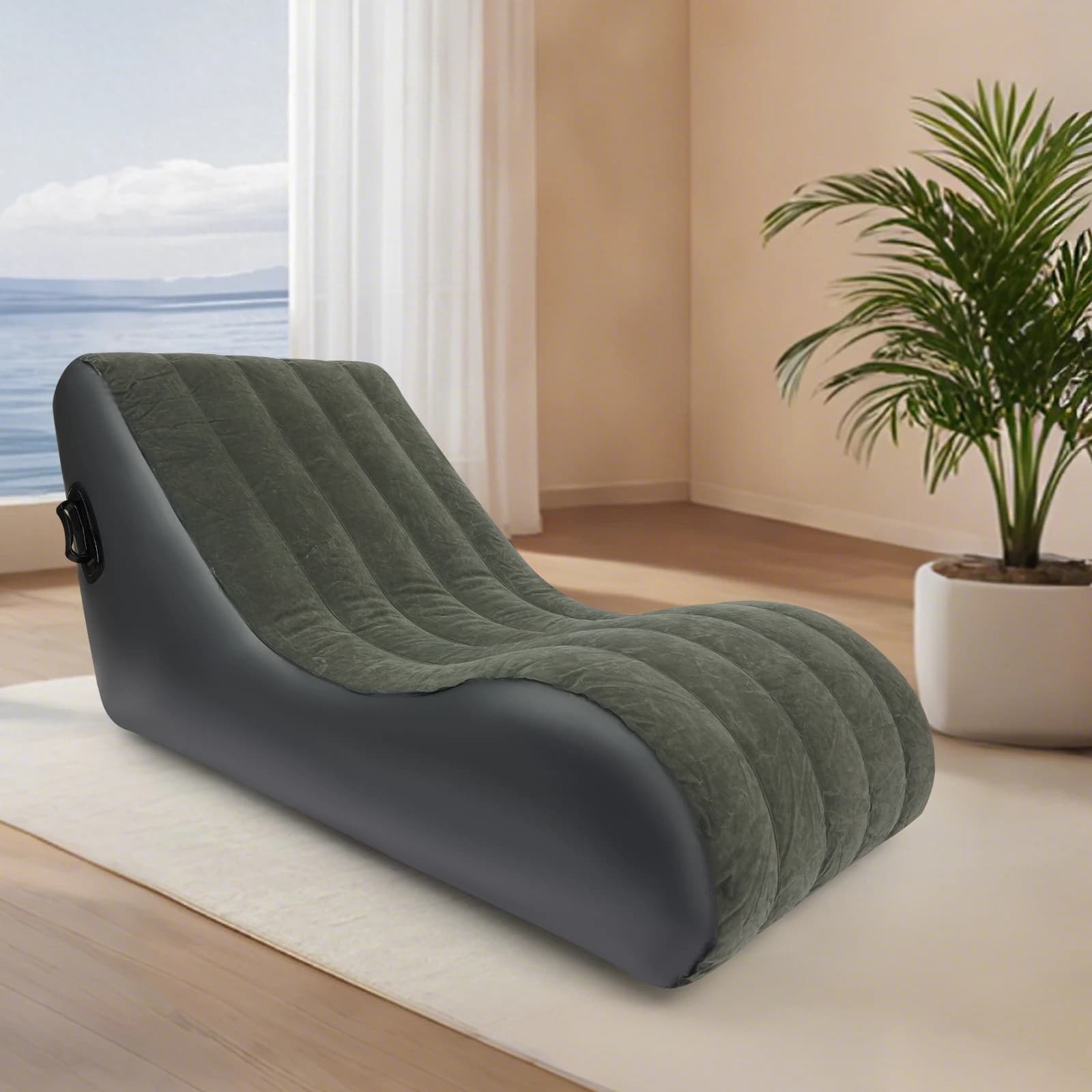 Divano letto gonfiabile Piscina Zattera galleggiante Sac Beach Garden Outdoor Pieghevole portatile da campeggio Borsa pigra Divano da spiaggia