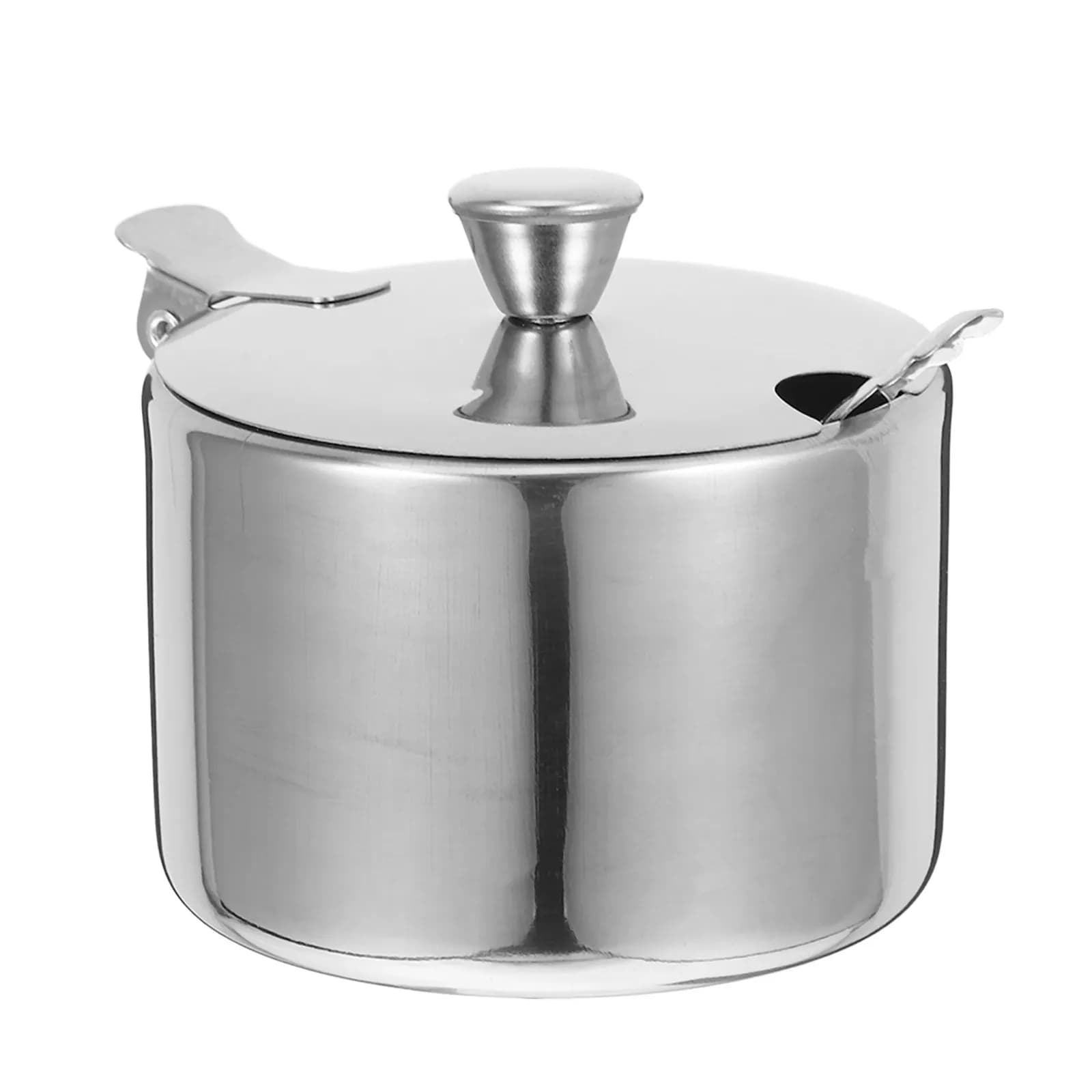 1Set Stainless Steel Sugar Container Spoon Seasoning Jar Condiment Box Lid Spice Dispenser Spice Dispenser Seasoning Pot Set
