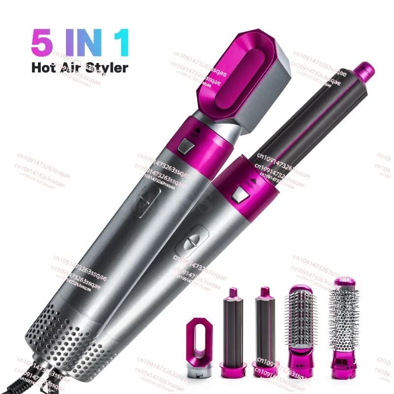 New multifunctional 5 in 1 cross-border hot air brush Automatic hair curler Styler for hair Aspiration Hair dryer