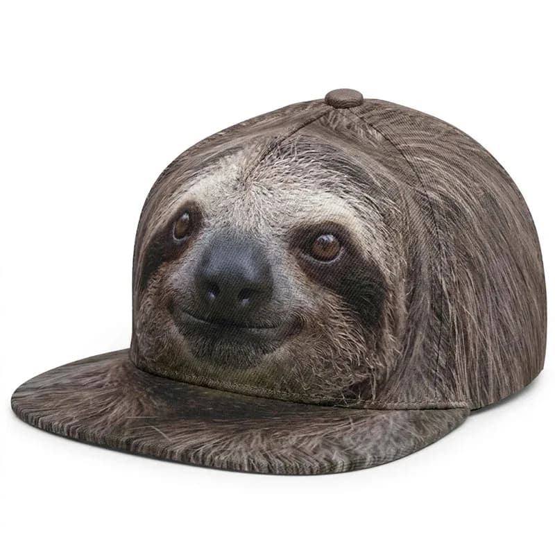 Sloth Custom Baseball Caps Slowpoke Sleepy Snuggles Cuddles Gift Hip Hop Hat Trucker Flat brim Adjustable Fashion Outdoor Unisex