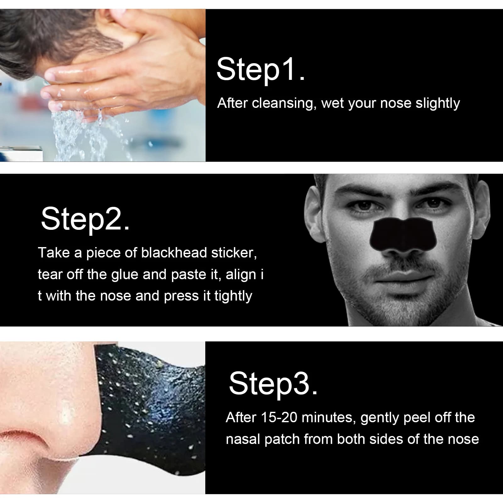 10-100 Pezzi Strisce Adesive per Punti Neri del Naso, Maschera per Pulizia Profonda, Rassodante, Riduzione Pori, Unisex, Esfoliante, Cura della Pelle Nasale