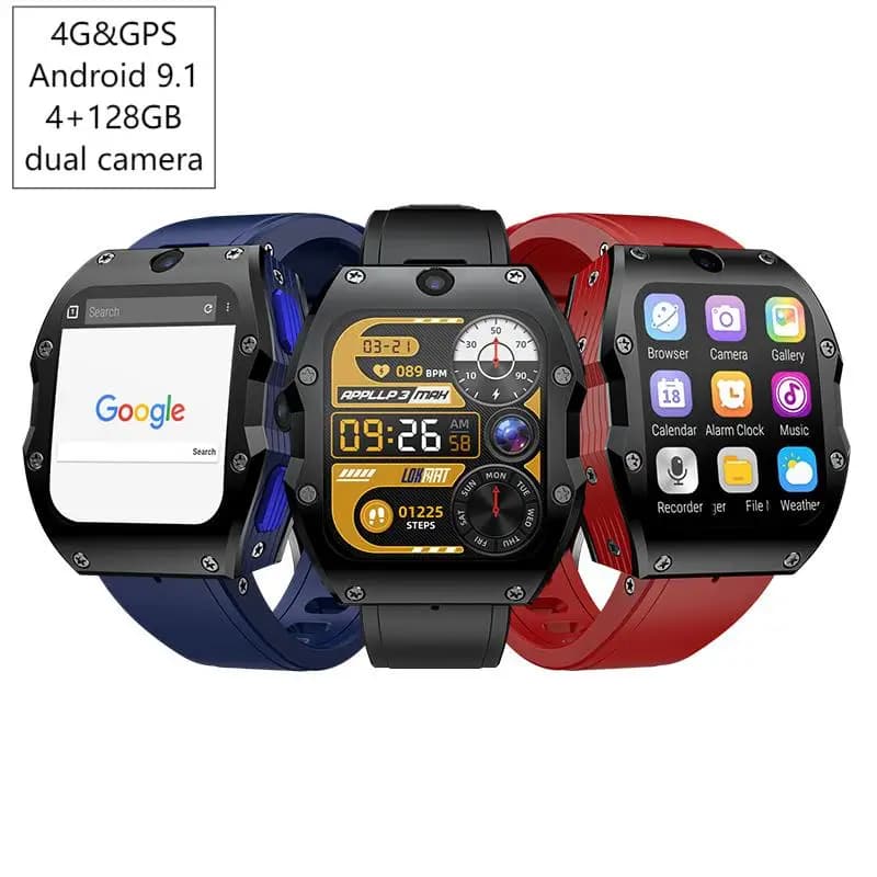 Smartwatch Android 4G 4 + 128 GB GPS Doppia fotocamera Scheda SIM GPS NFC IP68 Orologio intelligente impermeabile APPLLP 3 MAX
