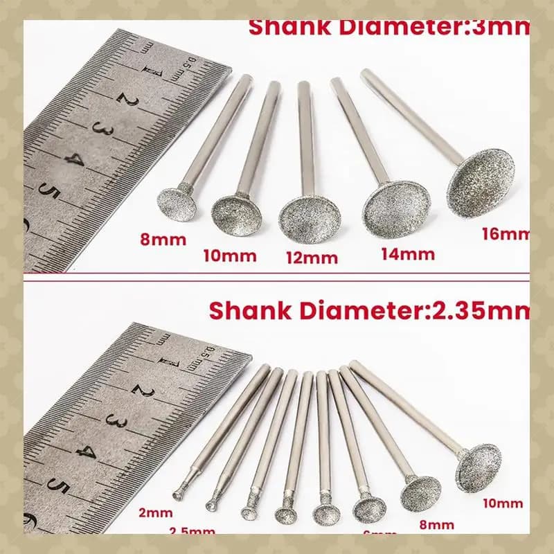 AB45 Stone Carving Set Diamond Burr Bits Compatible With For Dremel, 26PCS Polishing Kits Rotary Tools Accessories