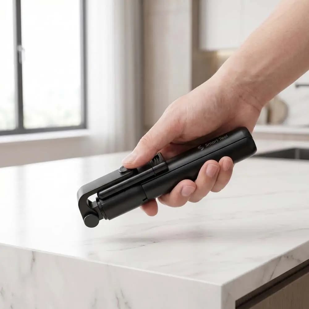 360 ° Bastone Selfie Telescopico Rotante 70cm, Portatile con Bluetooth, Estensibile e Treppiede per Viaggi